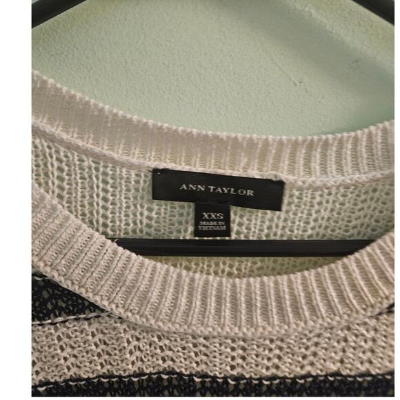 Gently Used Ann Taylor Marled Linen Pullover XXS ~ Nautical Casual Style - Picture 9 of 11